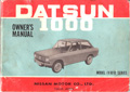 Datsun 1000 Owner's Manual B10 VB10 1966